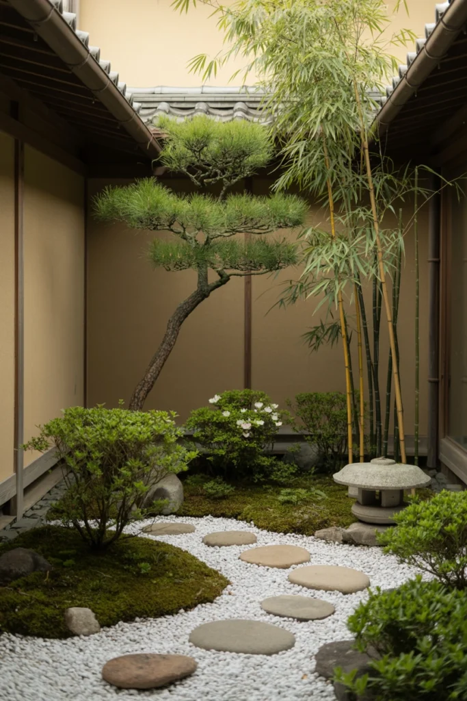Japanese-Inspired Courtyard Garden