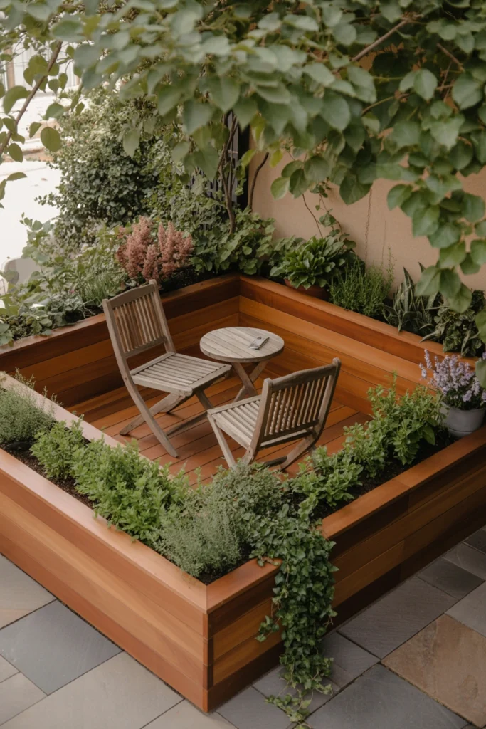 L-Shaped Raised Planter Box