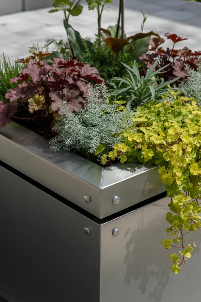 Modern Metal Planter Box