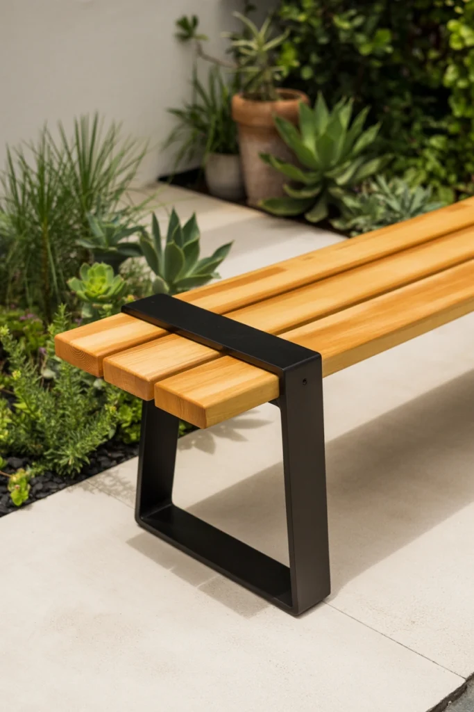 Modern Minimal Garden Bench