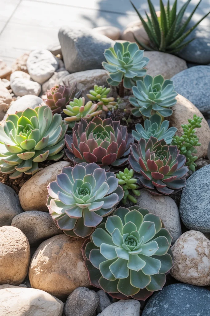 Modern Succulent Rock Garden