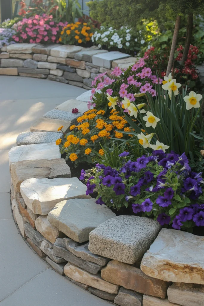 Natural Stone Garden Border