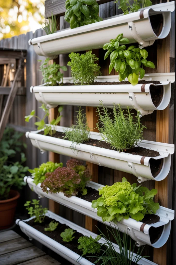 Rain Gutter Garden