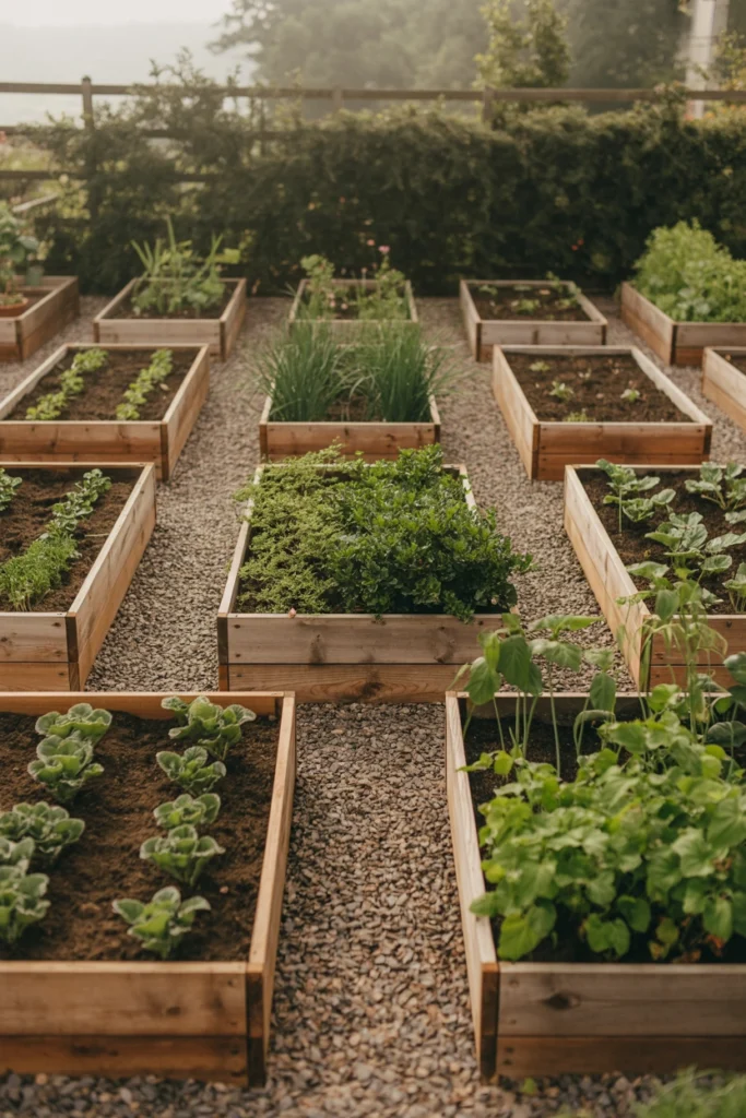 Raised Bed Grid Layout