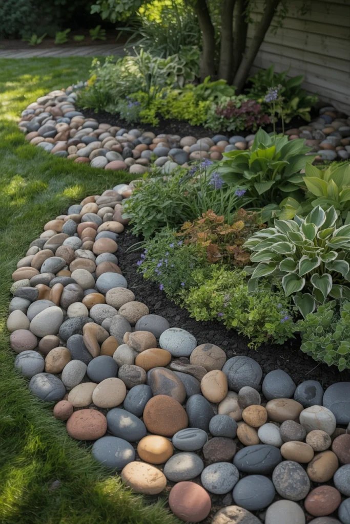 River Rock Garden Edge