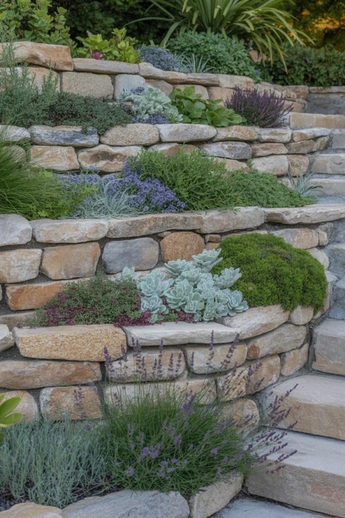 Rock Garden With Ornamental Grasses
