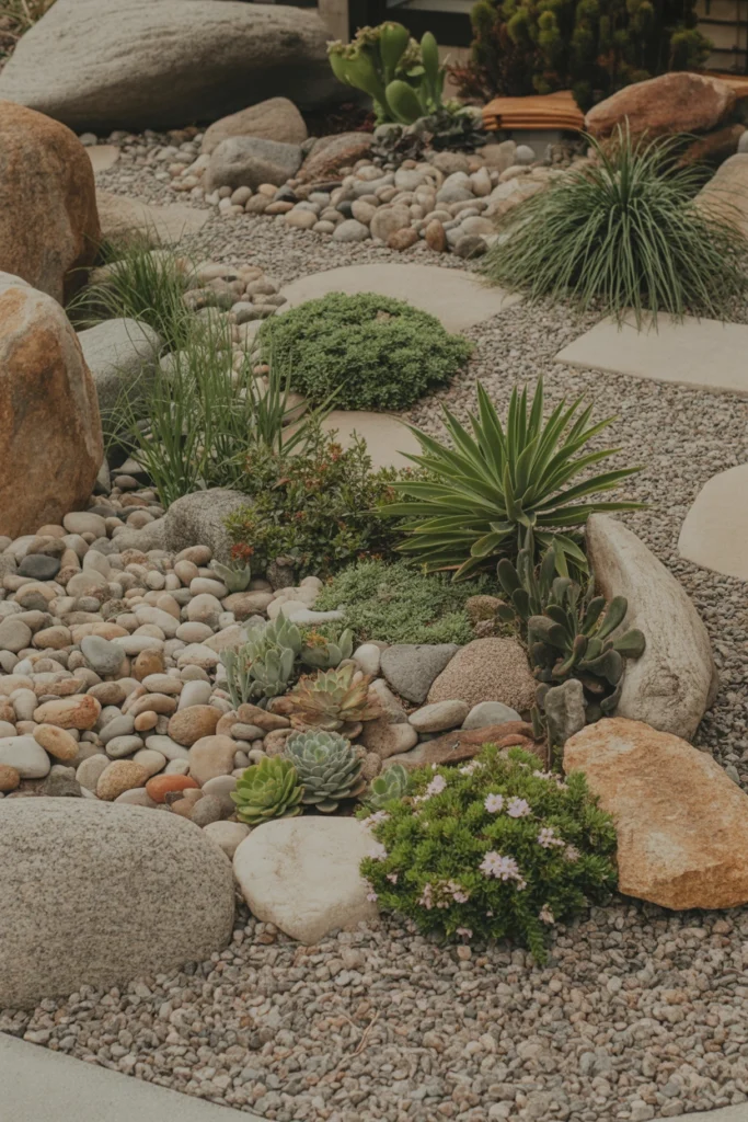 Rock Garden With Succulents