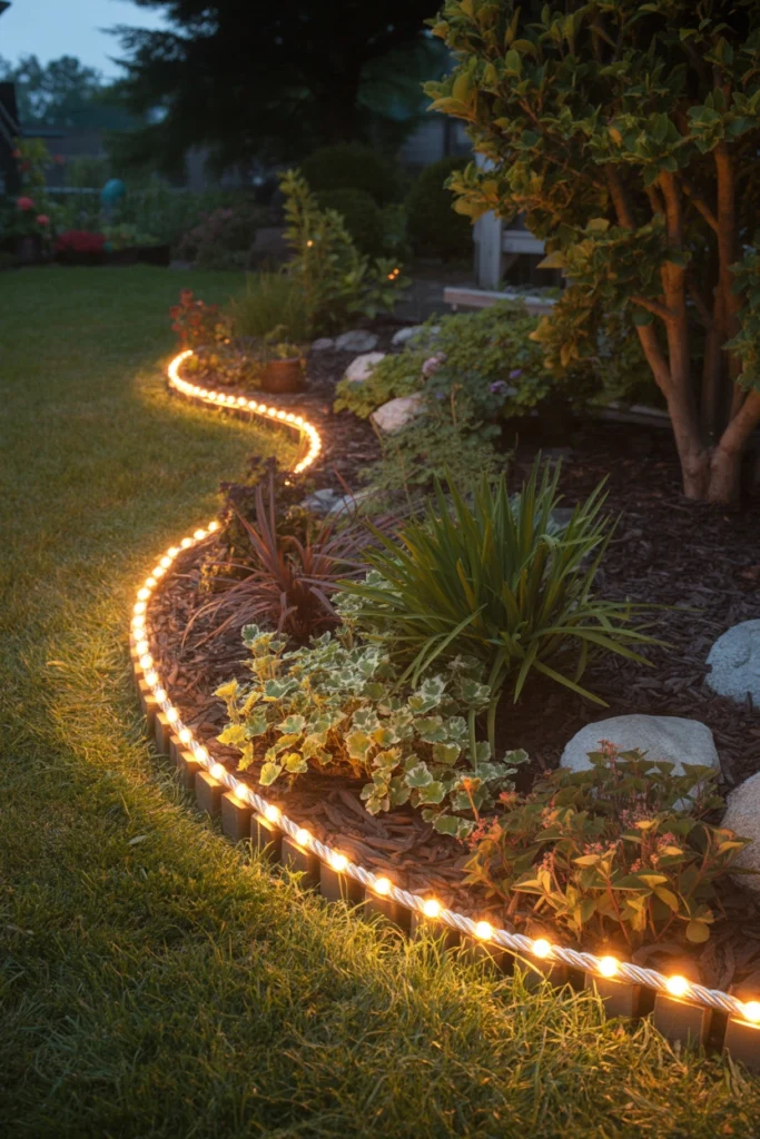 Rope Light Garden Border