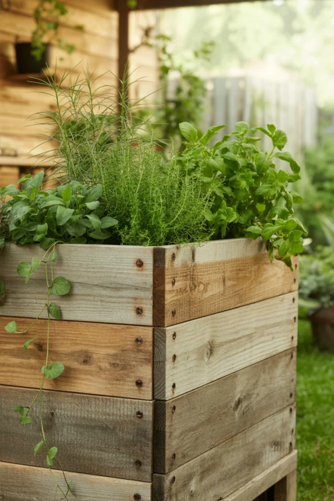 Rustic Reclaimed Wood Planter