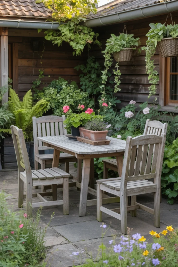Rustic Wooden Patio Garden
