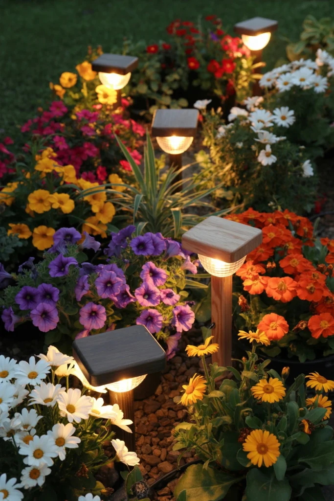 Solar Light Flower Beds