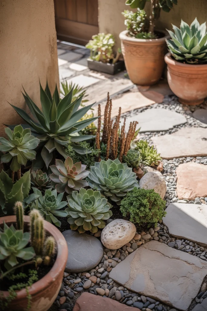 Succulent Courtyard Garden