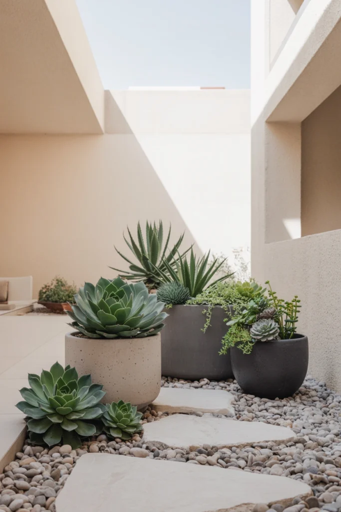 Succulent Courtyard Garden