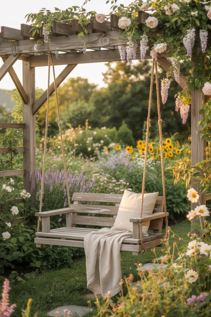Swing Bench Garden Feature