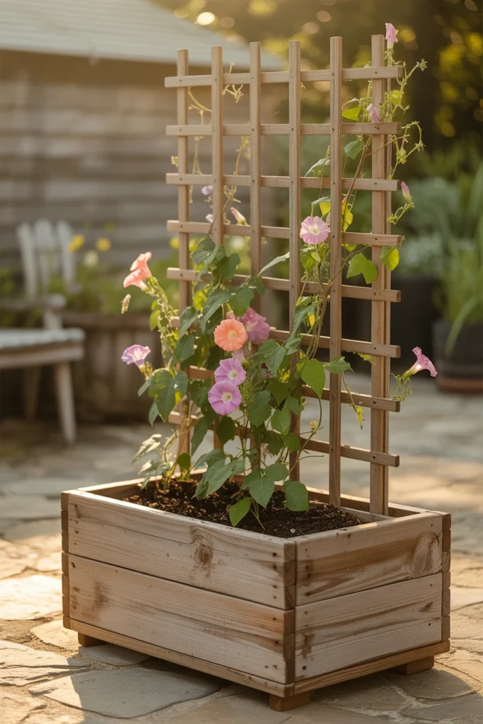 Trellis With Planter Box