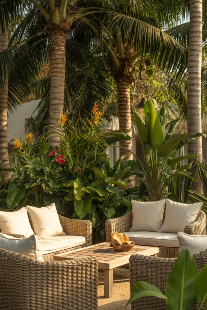 Tropical Garden Seating Area