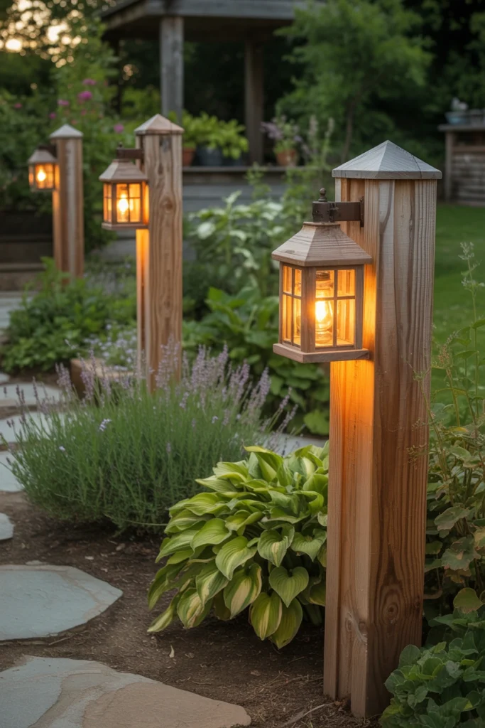 Wooden Lantern Posts