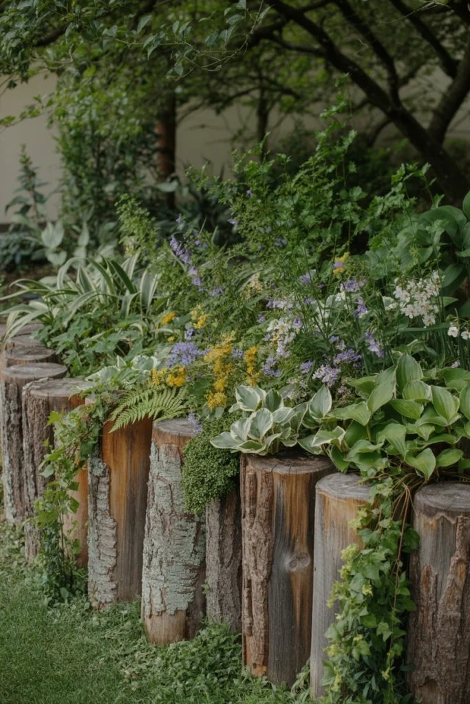 Wooden Log Border