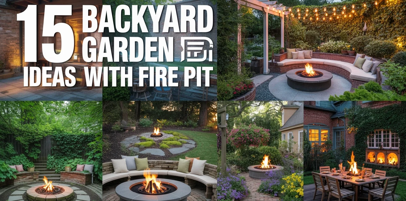 Backyard Garden Ideas with Fire Pit