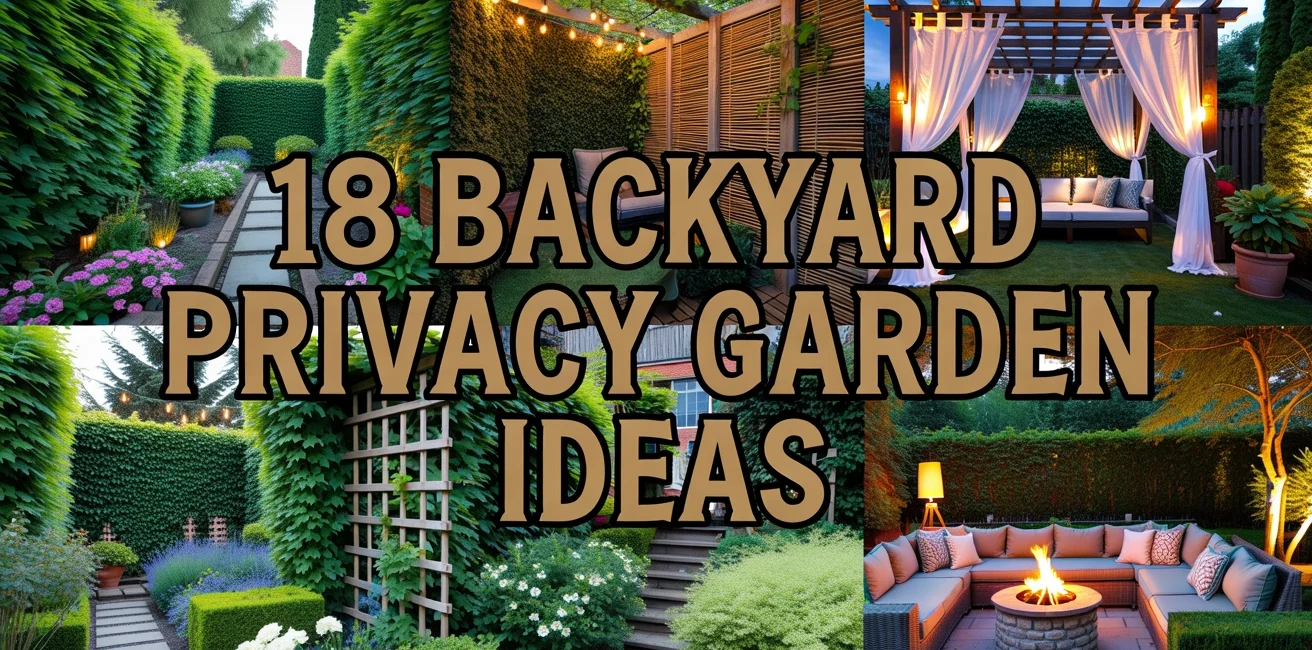 Backyard Privacy Garden Ideas