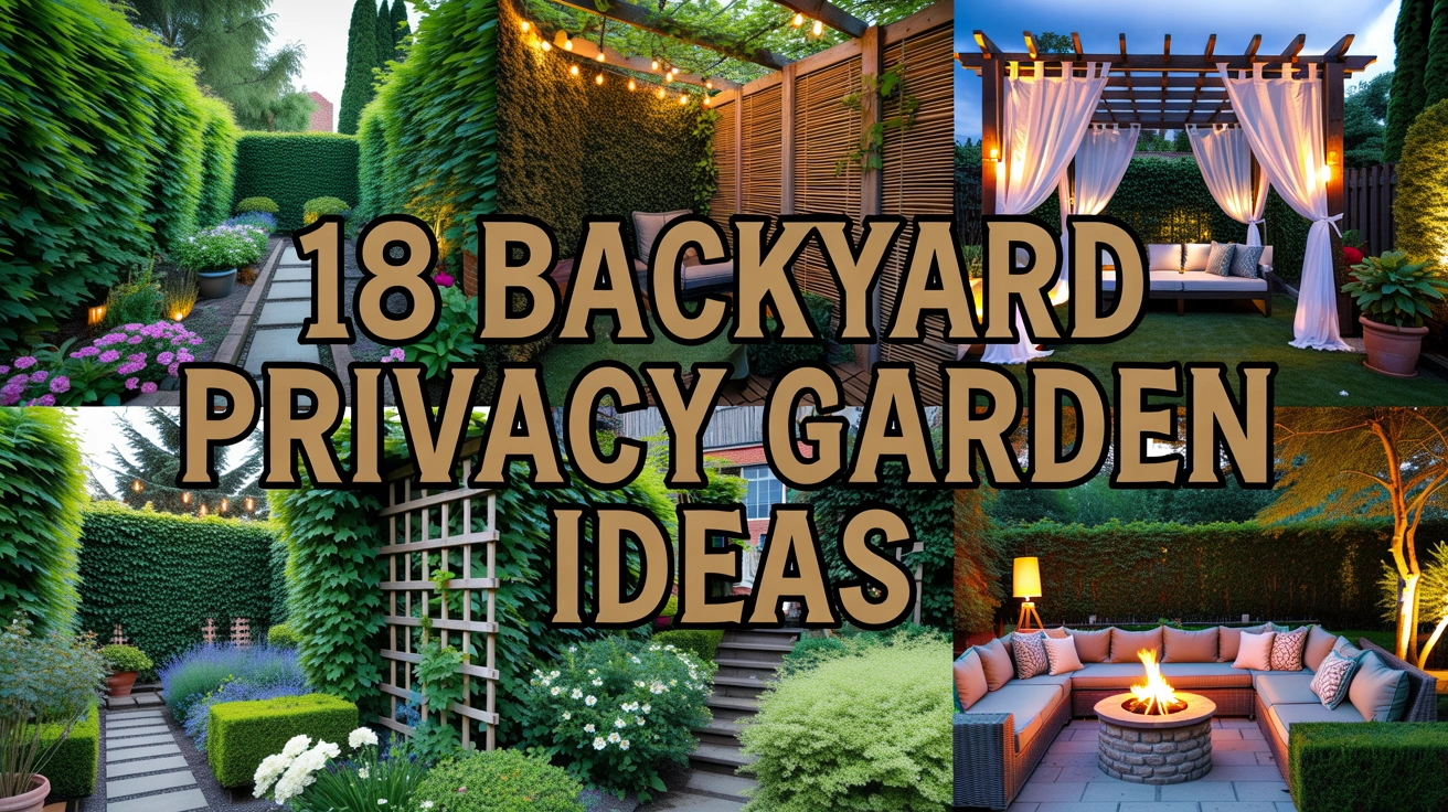 Backyard Privacy Garden Ideas