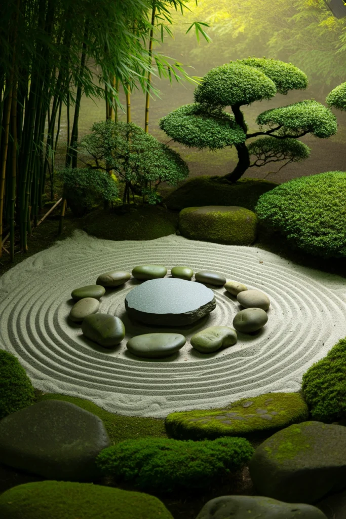 Circular Stone Meditation Space