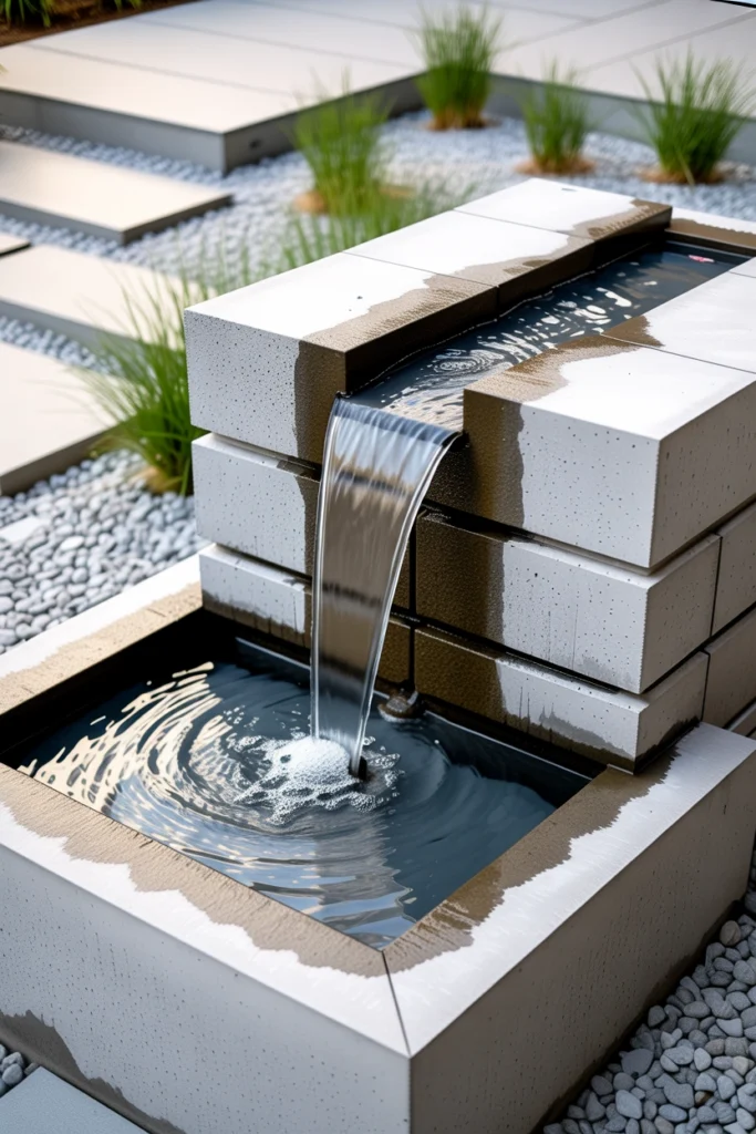 Concrete Block Fountain