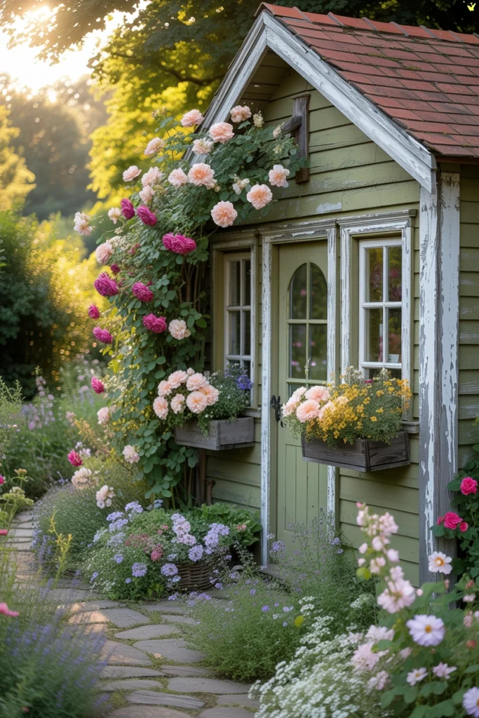 Cottage-Style Garden Shed