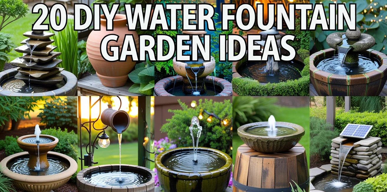 DIY Water Fountain Garden Ideas