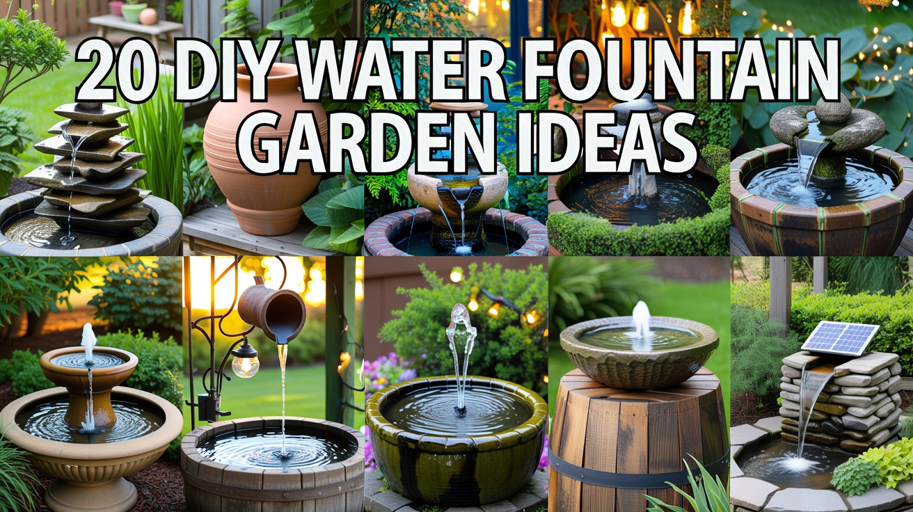 DIY Water Fountain Garden Ideas