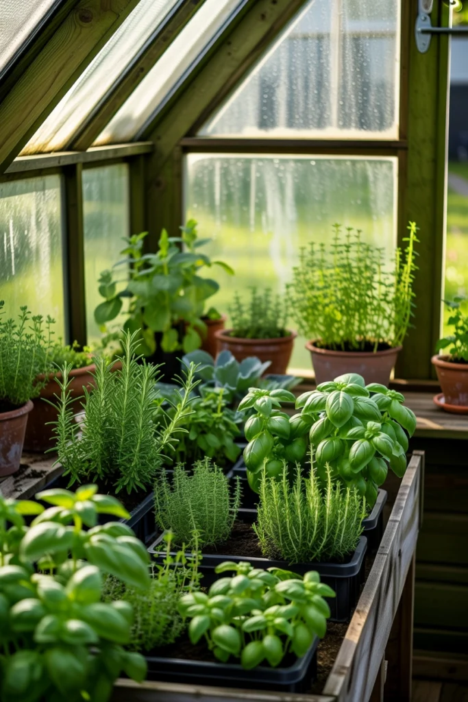 Greenhouse Herb Garden