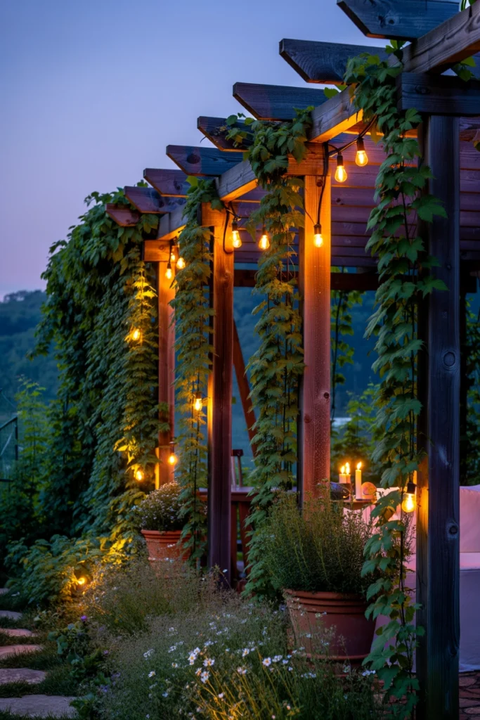 Pergola With String Lights