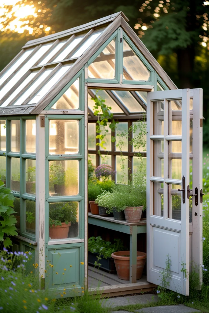 Recycled Window Greenhouse