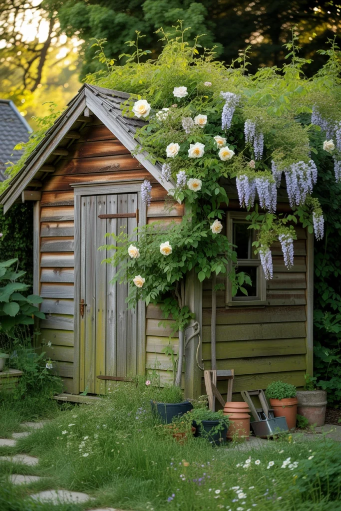 Shed Hidden by Climbing Plants