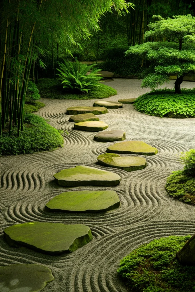 Stone Path Meditation Garden