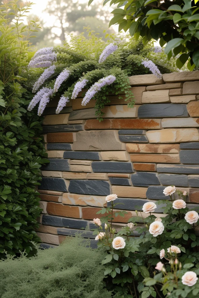 Stone Wall Garden Border
