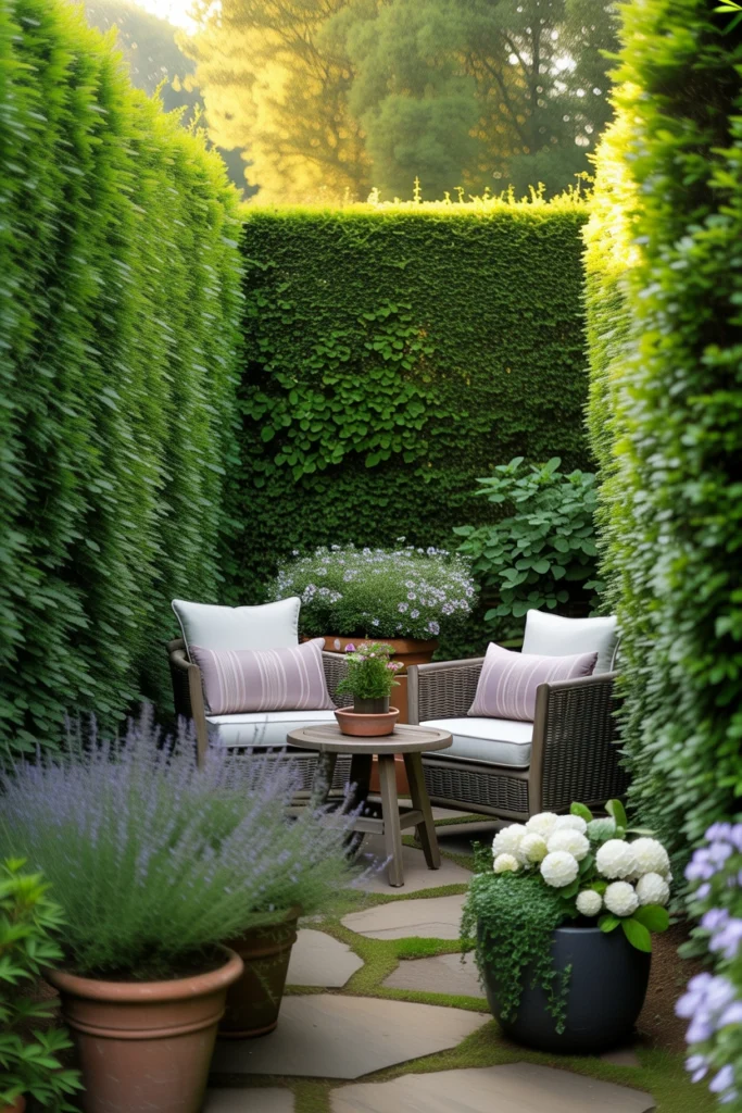 Tall Hedge Privacy Wall
